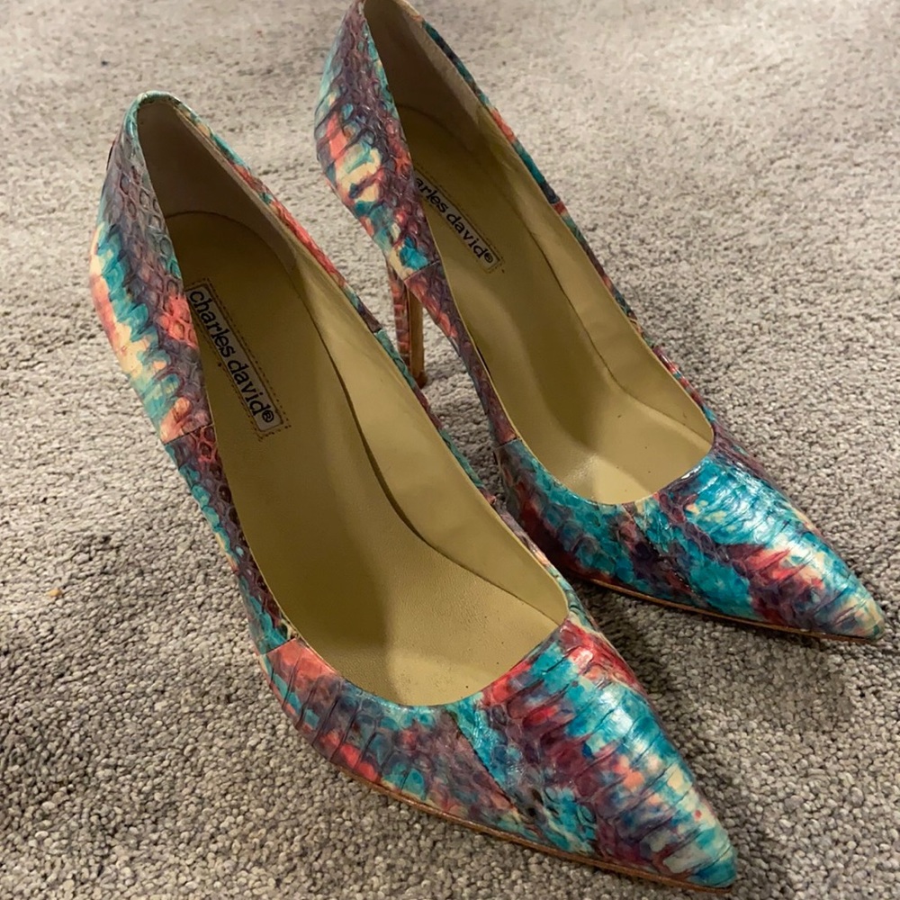 Charles David Vero Cuoio Multi Color Pastel Pumps 6.5